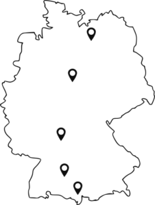 Deutschlandkarte mit Partnerstores.