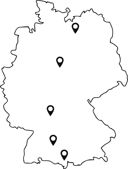 Deutschlandkarte mit Partnerstores.